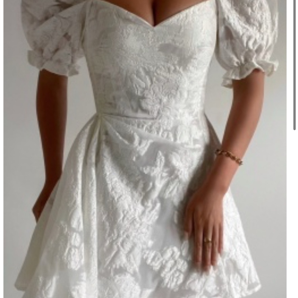 Lacy Puff Sleeve Dress